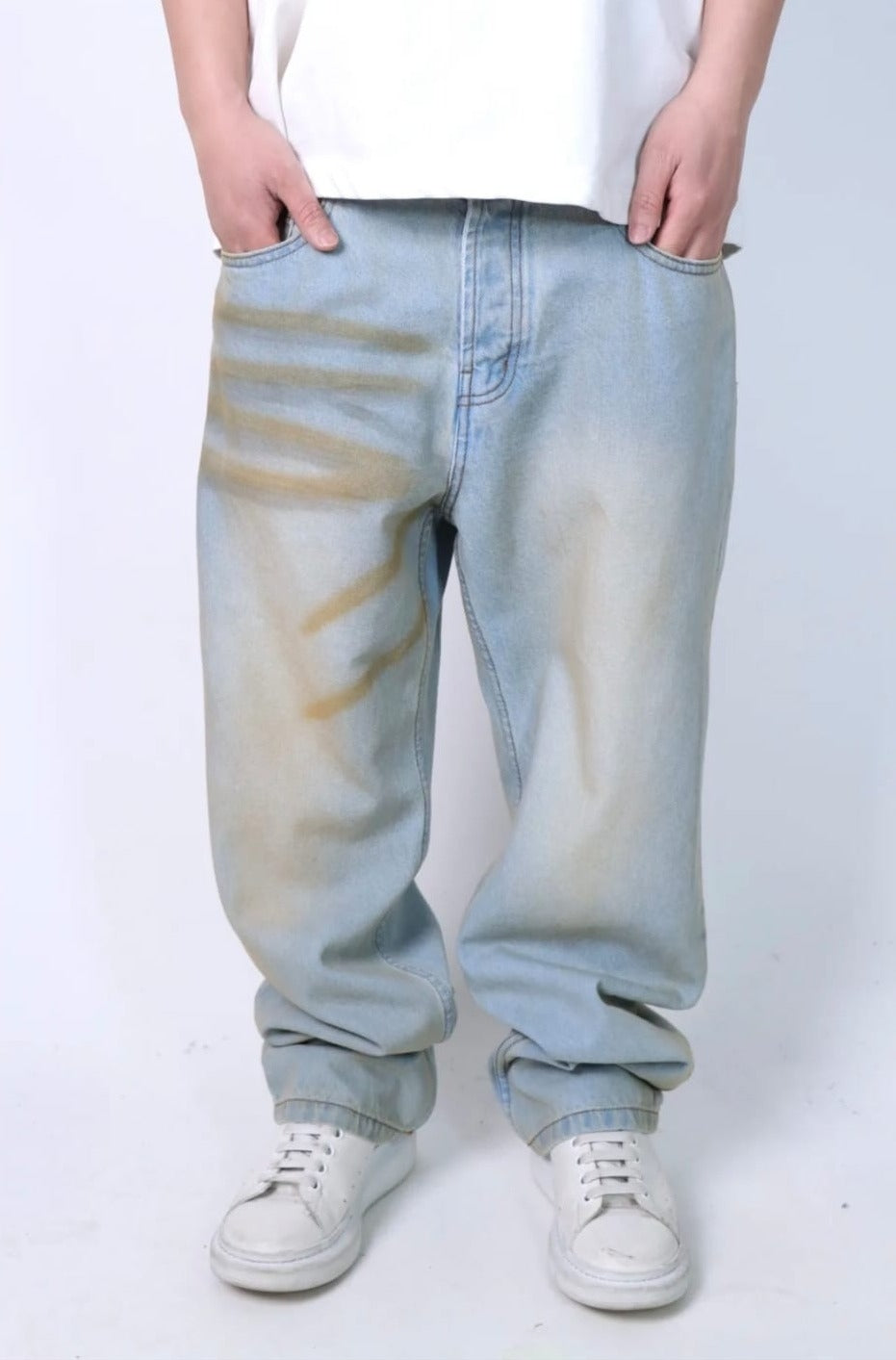 Jeans Baggy Tie-Dye Azzurro Cielo Oversize