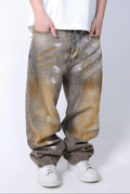 Jeans Baggy Tie-Dye Grigio Beige Oversize