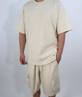 Completo Coordinato Estivo - T-shirt Oversize e Shorts con Tasche Cargo