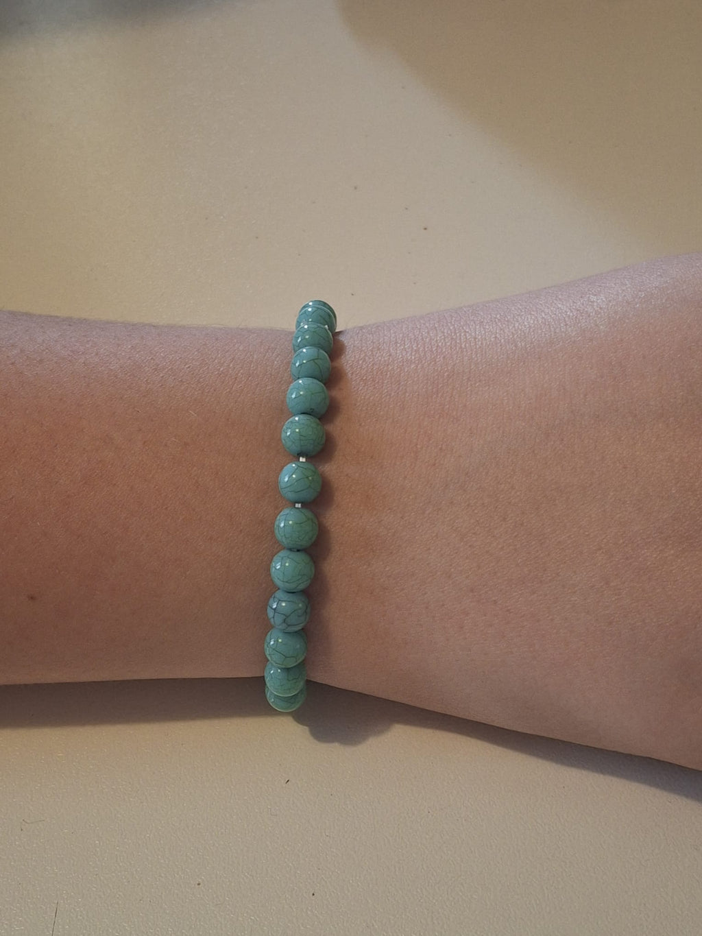 Set da 6 Bracciali Perle Turchese & Bronzo Mix
