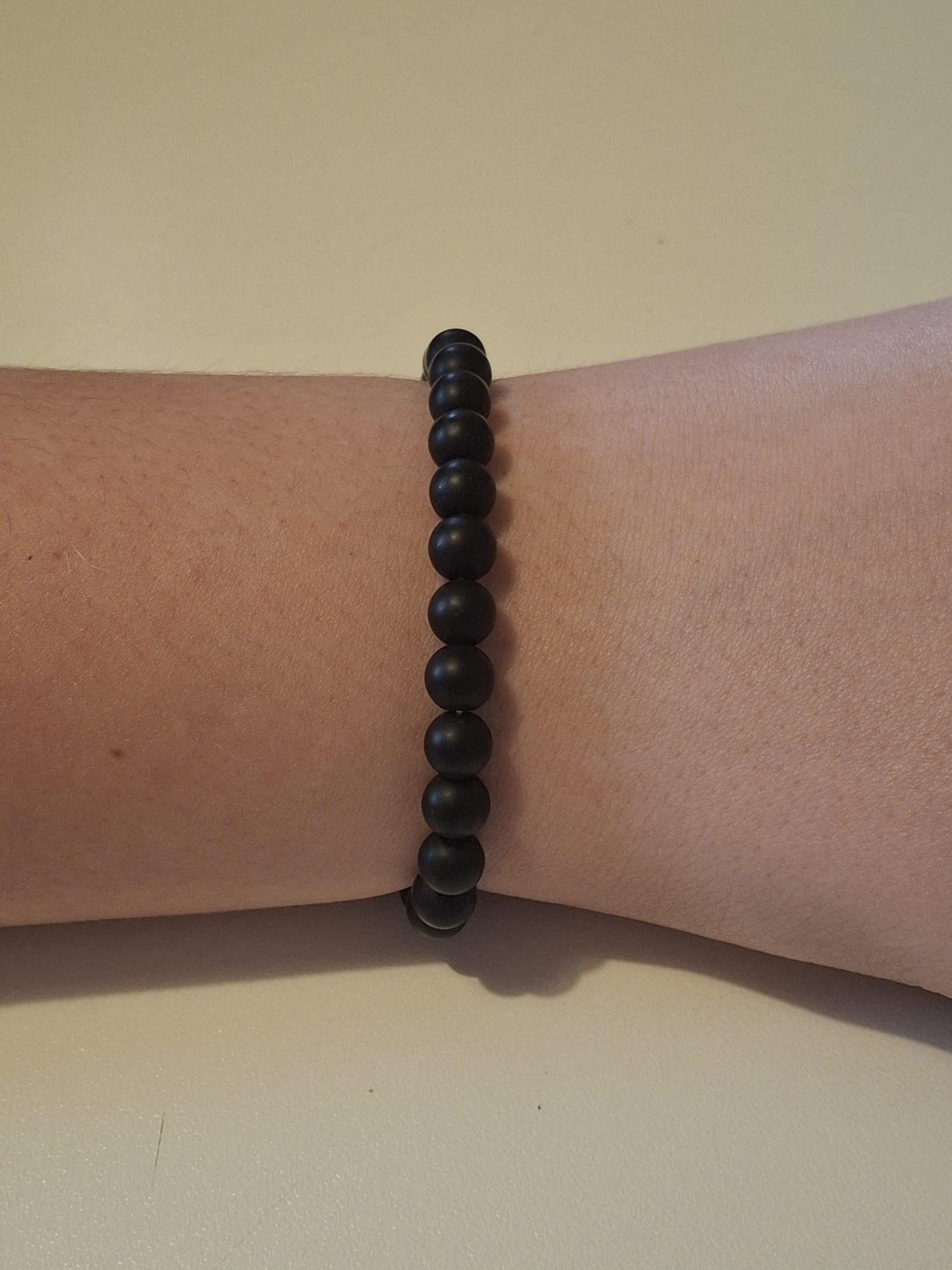 Set da 4 Bracciali Neri in Pelle con Fiocco e Perle