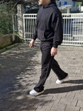 Completo Tuta Oversize con Cuciture Inverse - Beige/Nero
