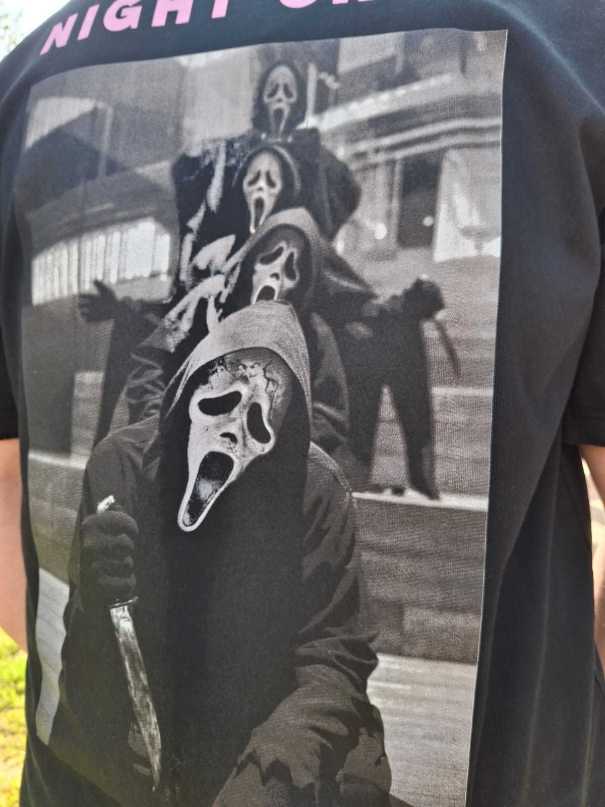 T-Shirt Night Crew Oversize - Bianca & Nera