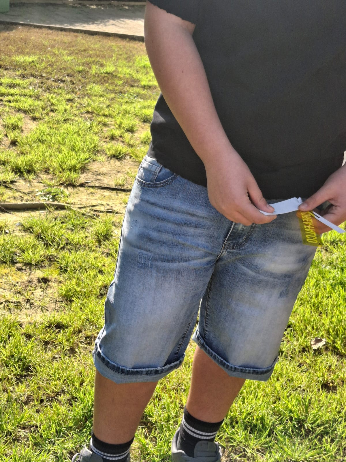 Bermuda Jeans Denim Wash - Azzurro