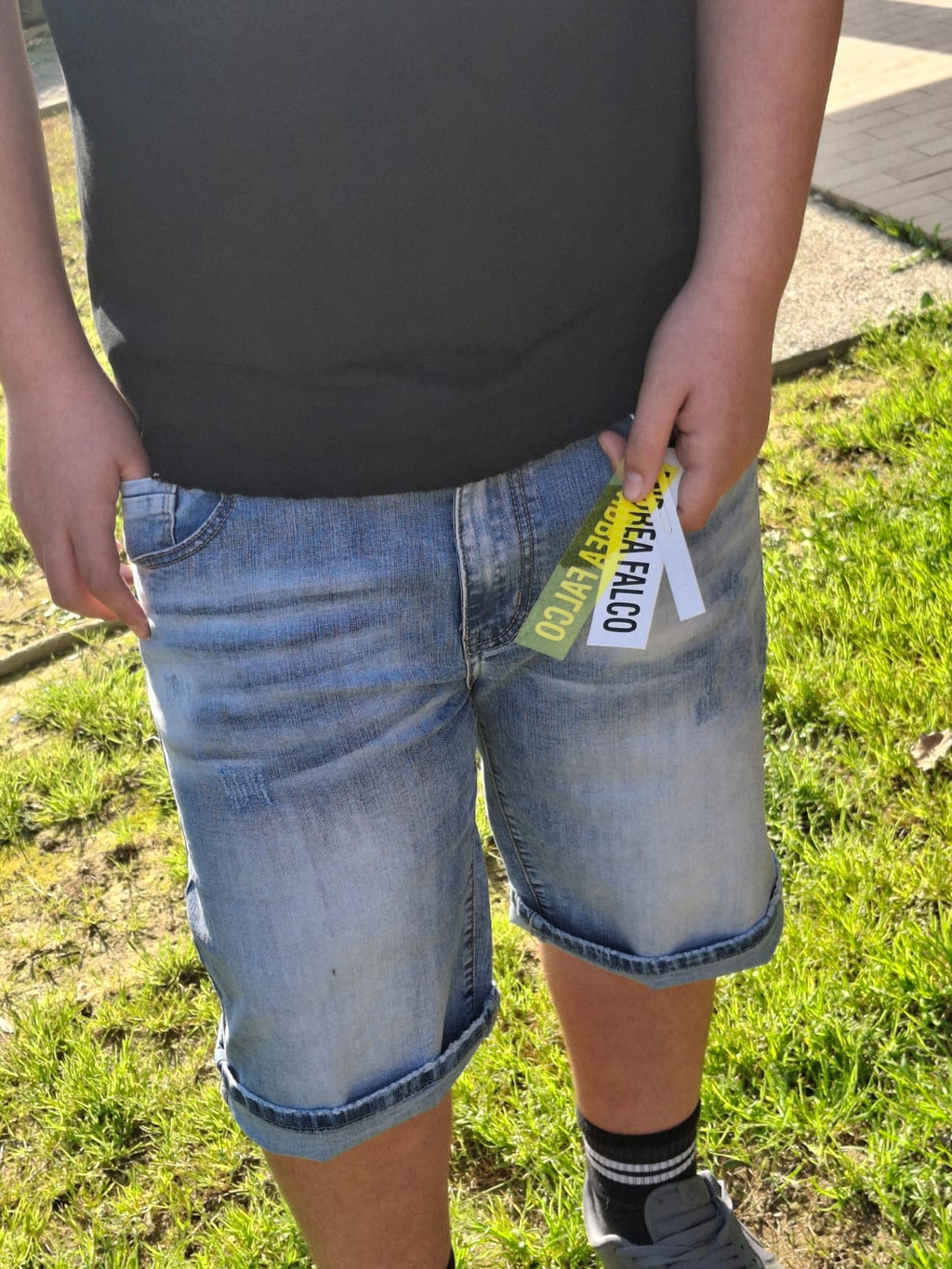 Bermuda Jeans Denim Wash - Azzurro