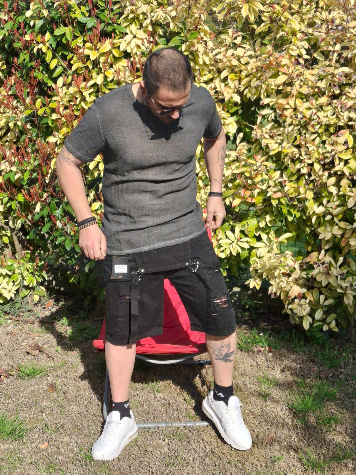 Salopette Jeans Nera - Denim 100%