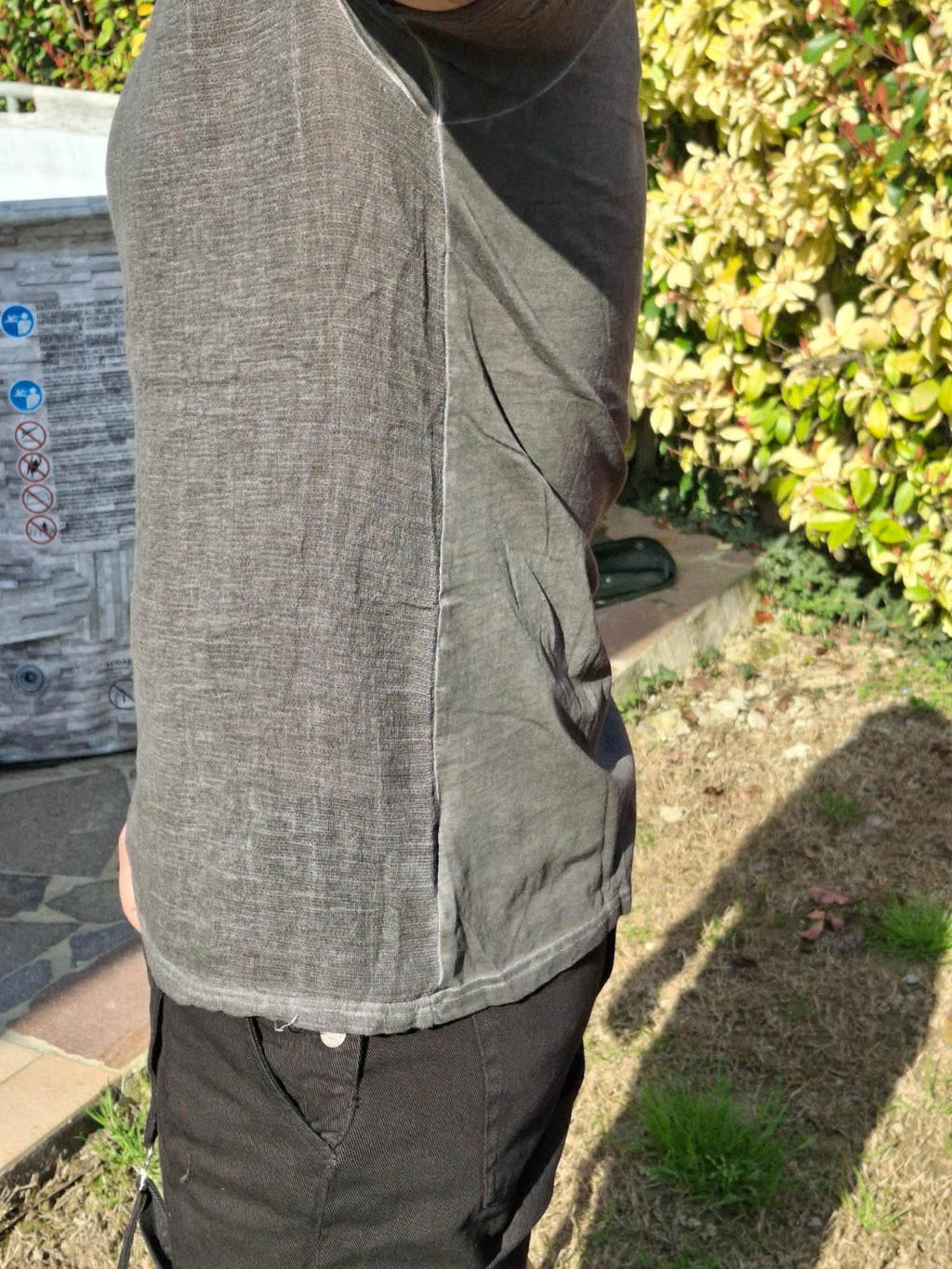 T-Shirt Lino Serafino - Nera e Grigia