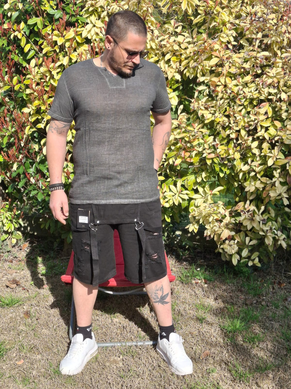 Salopette Jeans Nera - Denim 100%