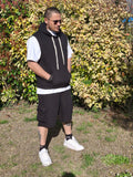 Completo Cargo Hood Sleeveless - Nero
