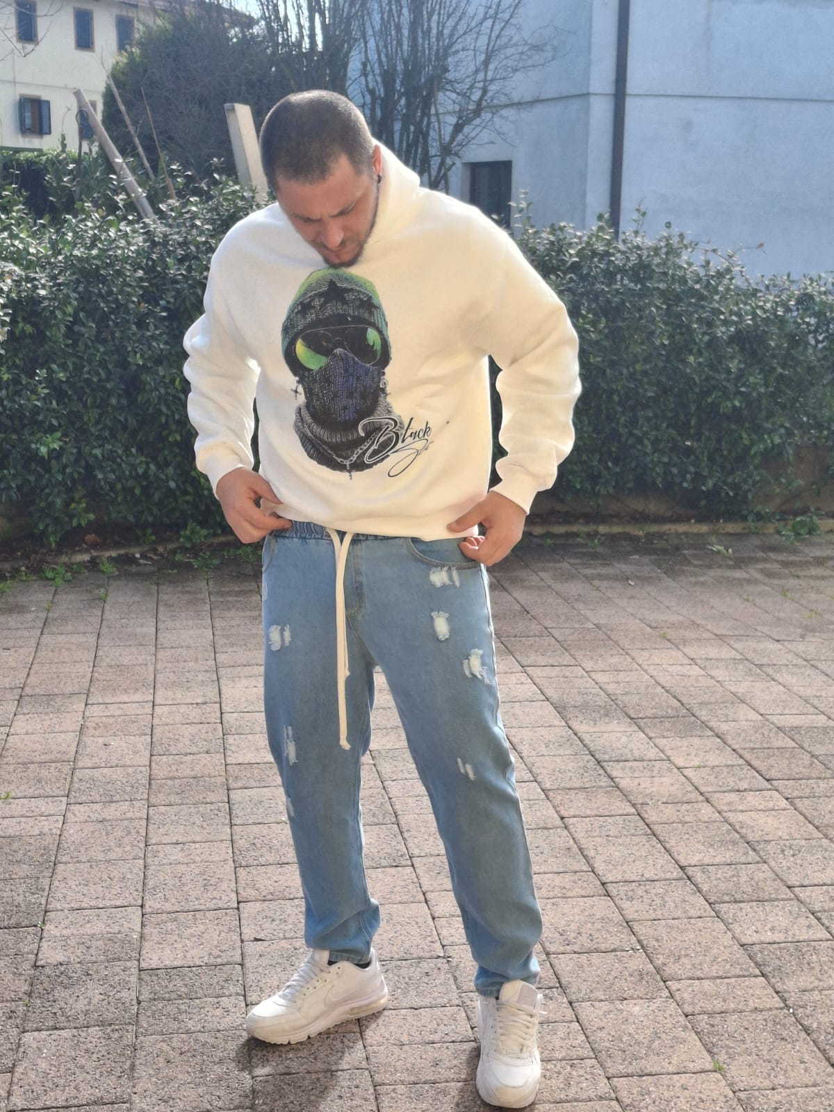 Jeans Destroyed Light Blue Streetwear