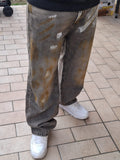 Jeans Baggy Tie-Dye Grigio Beige Oversize