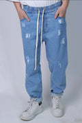 Jeans Destroyed Light Blue Streetwear