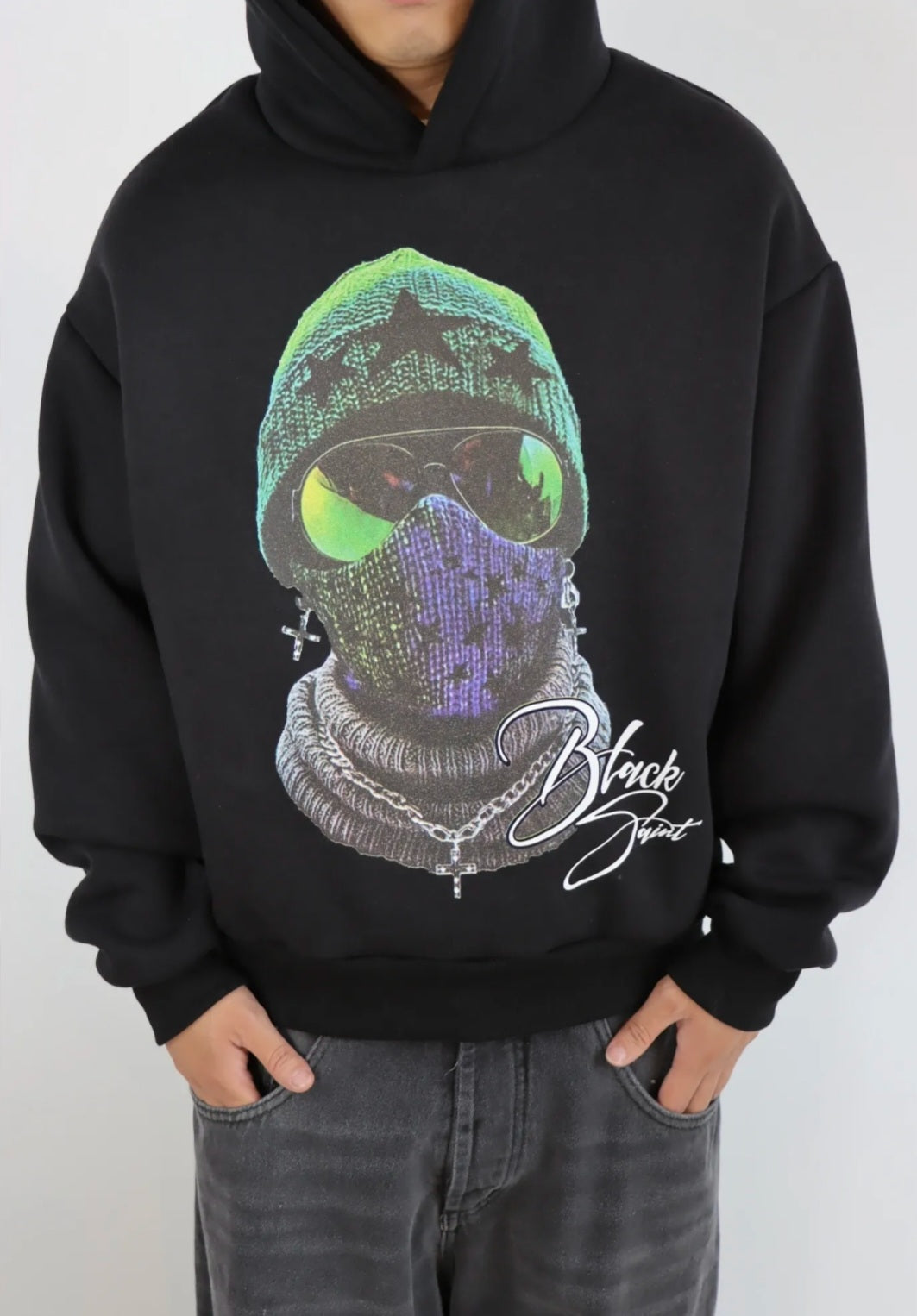 Felpa Black Street con Cappuccio