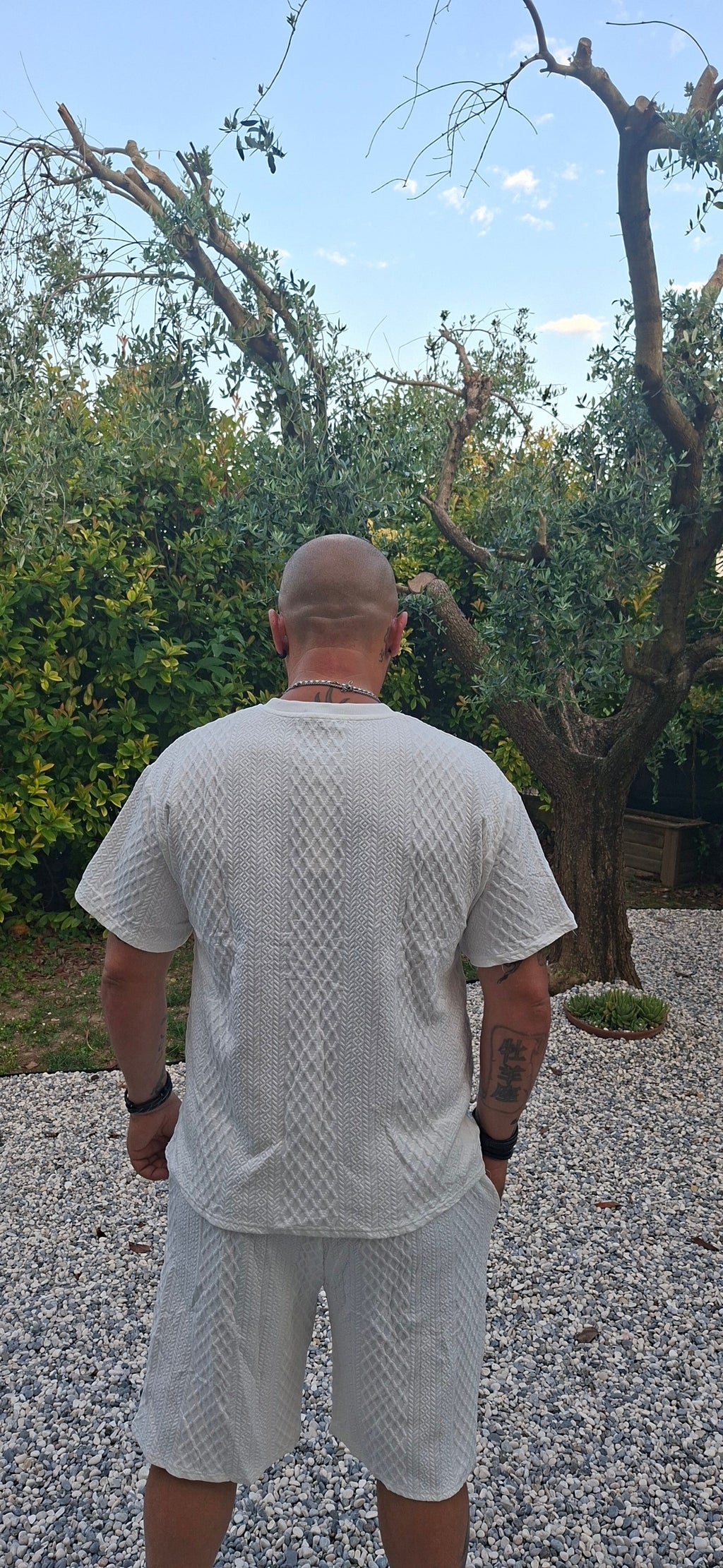 Completo Coordinato T-Shirt Jacquard + Shorts