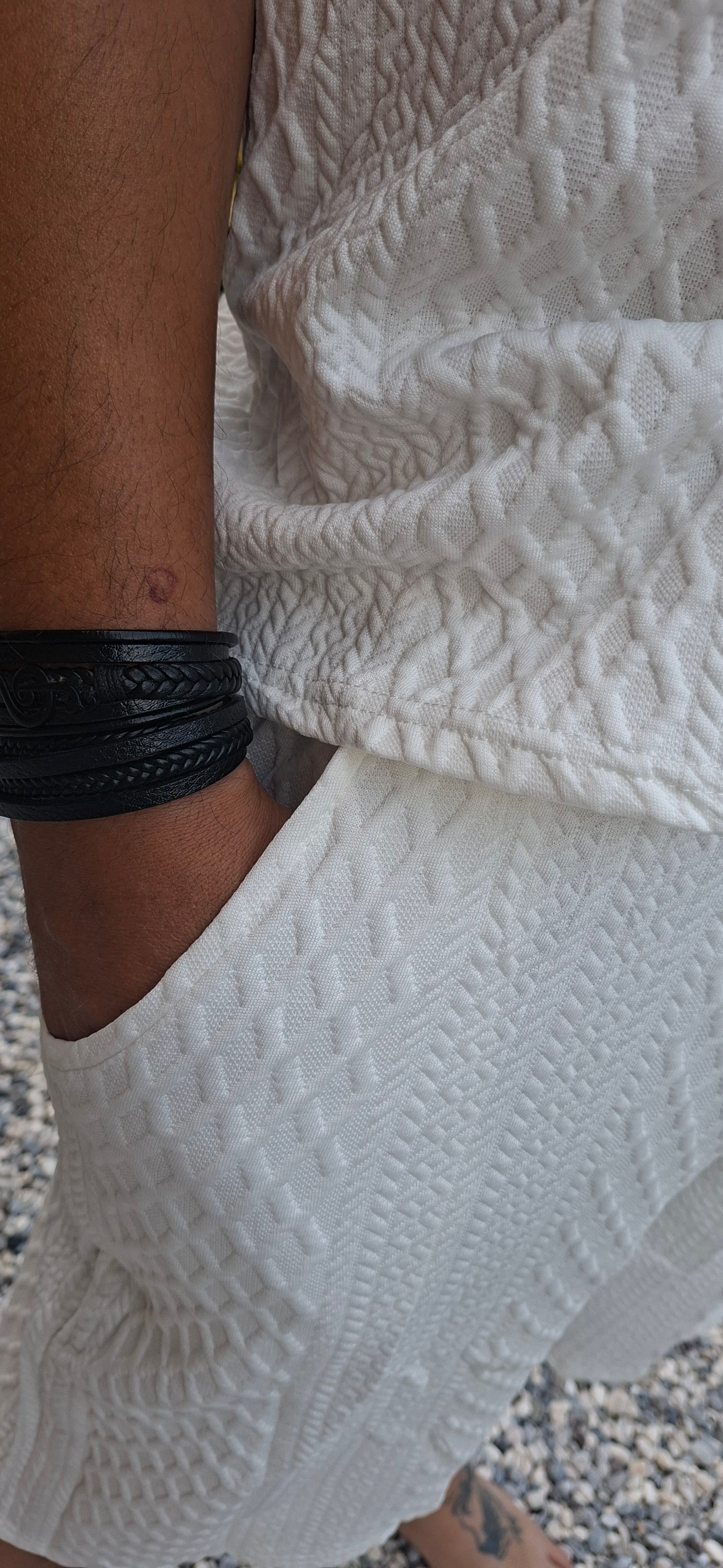 Completo Coordinato T-Shirt Jacquard + Shorts