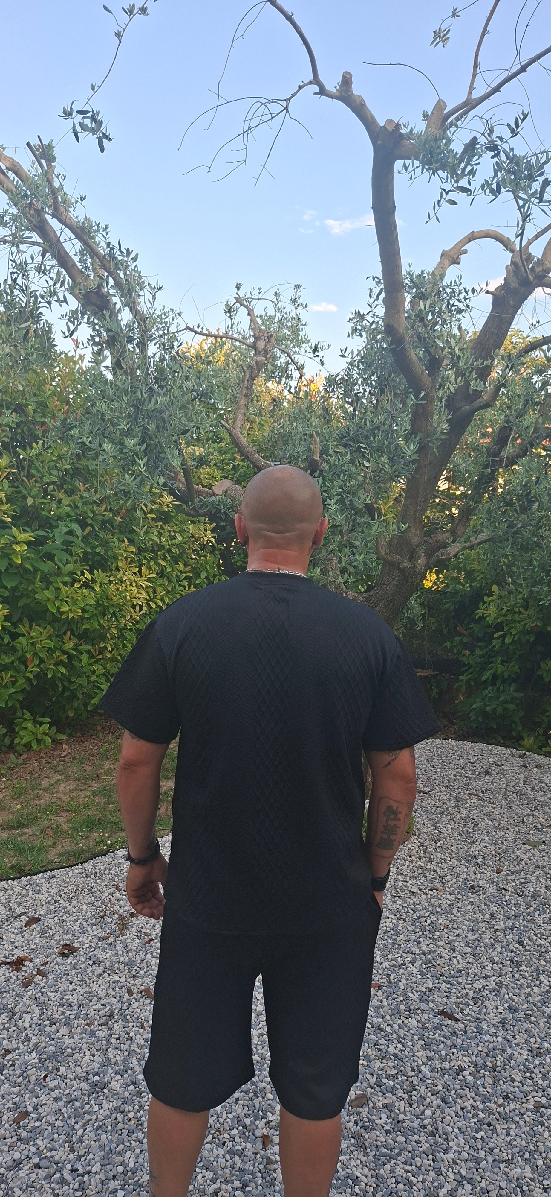 Completo Coordinato T-Shirt Jacquard + Shorts